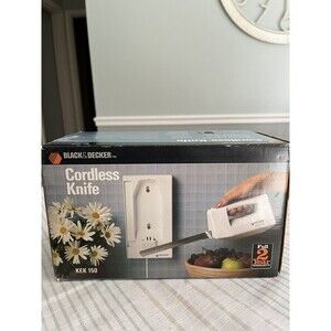 Black Decker 9” Cordless Knife White Wall Mount Space Saver KEK150 ~ NIB